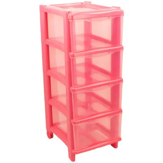 GIO'STYLE Essential Cassie Kommode für Kinder, 4 Schubladen, Rosa, Höhe 76 cm, hergestellt in Italien