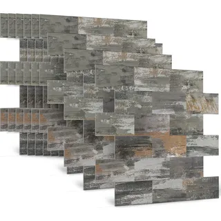 YUENFONG Fliesenaufkleber Selbstklebende Fliesen Klebefliesen, 10 Blätter 3D Wandpaneele Fliesensticker für Spritzschutz Küche und Bad Deko 30 × 30 cm,Tye A