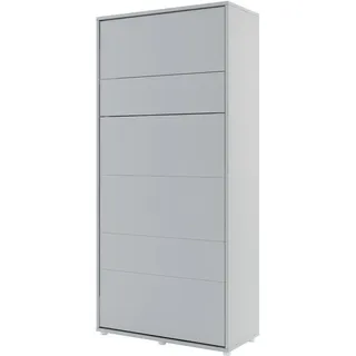 Mirjan24 Schrankbett Bed-Concept Bc-03 90x200 mit weißer LED Beleuchtung , Grau , Kunststoff , Rechteckig , 90x200 cm , Schlafzimmer, Betten, Gästebetten, Klappbetten