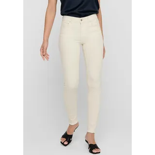 ONLY Skinny-fit-Jeans »ONLBLUSH LIFE MID SK AK RW DOT019«, beige