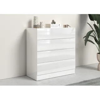 borchardt Möbel Vaasa 76 x 79 x 35 cm Weiß matt / Weiß hochglanz