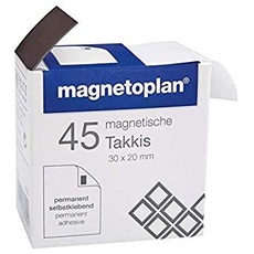 Magnétoplan Spender mit Magnetklebestreifen, Schwarz, 3er-Packung