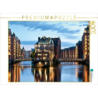 CALVENDO Puzzle Speicherstadt Hamburg 1000 Teile Puzzle quer | Lege-Größe cm Foto-Puzzle für glückliche Stunden