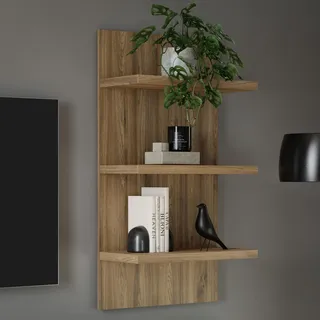 Forte Wandregal 60 x 29,6 x 125 cm Beige