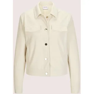 Madeleine Strickfleecejacke »Cordjacke Kurzjacke mit Umlegekragen«, weiß