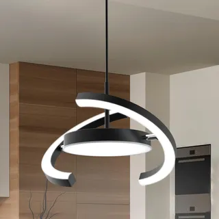 FIMEI LED Hängeleuchte Esstisch Pendelleuchte, schwarz Dimmbar mit Fernbedienung Pendellampe 3000-6000K Höhenverstellbar Saturnring-Design für Esszimmer, Wohnzimmer, Kücheninsel, Schlafzimmer, Foyer