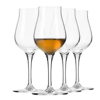 Krosno Avant-Garde Degustationsgläser 125 ml, 4er Set – Bleifreies Kristallglas, Snifter-Form, Für Brandy, Cognac, Rum & Whisky, spülmaschinengeeignet, Made in Europe