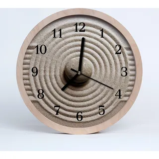 Holzuhr 30fi cm wanduhr - Stein - Grau