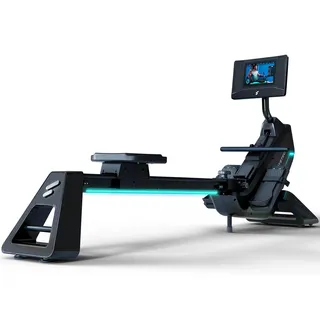 Sportstech Rudergerät sRow 10,1" Touch-Display | LED-Feedback | Kurse - Schwarz