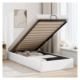 vidaXL Ottoman-Bett ohne Matratze Weiß 100x200 cm Kunstleder