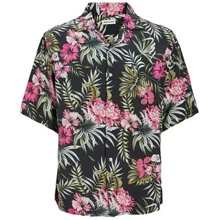 Jack & Jones 12248408 Ejeff Aop Resort Kurzarmhemd - Pink Nectar - XS