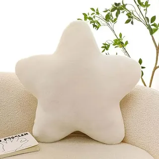 champracer Kuschelkissen Kinder Sternkissen, Plüsch Kissen Dekokissen für kuschelecke kinderzimmer, Weiche Flauschige Sternform Zierkissen Sofakisse für Heimdekoration (Weiß,40 cm)