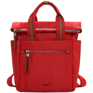 Rucksack EMILY & NOAH "Rucksack E&N Esther", Damen, Gr. B/H/T: 25cm x 34cm x 13cm, rot (rot 600), Polyester, Rucksäcke Rucksack