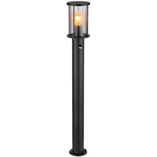 GLOBO Außenleuchte Schwarz Edelstahl, Glas 100 cm inkl. Bewegungsmelder