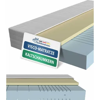 AM Qualitätsmatratzen | Visco-Matratze 120x200 cm | H2 | Hochwertige Matratze mit 4 cm Visco-Auflage | 20 cm Höhe | Germany | 120 x 200 cm