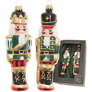Krebs Glas Lauscha Christbaumschmuck Nussknacker Set Mehrfarbig, 13cm