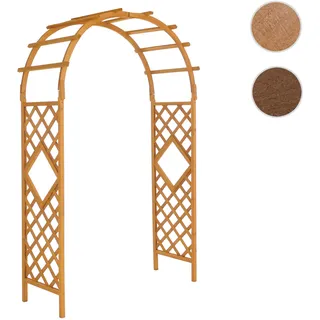 Rosenbogen HWC-Q20, Rankgitter Rosenspalier Rankhilfe Torbogen Garten Holz FSC®-zertifiziert 210x126