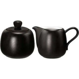 SELTMANN WEIDEN Milch- und Zuckerset "Milch- & Zucker-Set Liberty Velvet Black 260 ml 2er Set schwarz", Spülmaschinenfest, Mikrowellensicher, Ofenfest,