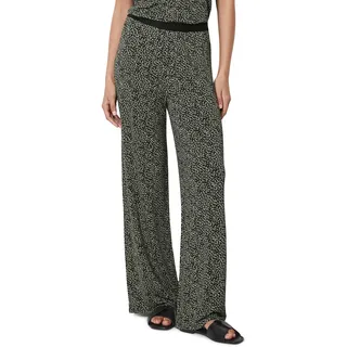 Jerseyhose MARC O'POLO "Mit Allover-Print", Damen, Gr. XL, N-Gr, bunt (multi), Web, Obermaterial: 95% Viskose, 5% Elasthan, weit kurz, Hosen Jerseyhose, elastischer Bund, modisch