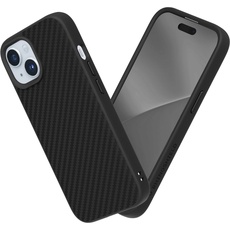 RhinoShield Case kompatibel mit [iPhone 15] | SolidSuit - Stoßdämpfende & schlanke Schutzhülle mit Premium Finish - 3.5 Meter Fallschutz - Karbonfaser Textur