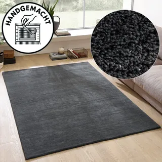 OTTO home Gabbo Natur Wollteppich 250 x 250 cm Grau