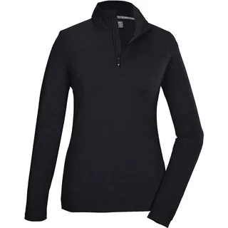 KILLTEC Damen Funktionsshirt/Langarmshirt mit Stehkragen und Reißverschluss KSW 97 WMN LS SHRT, schwarz blau, 44, 40876-000