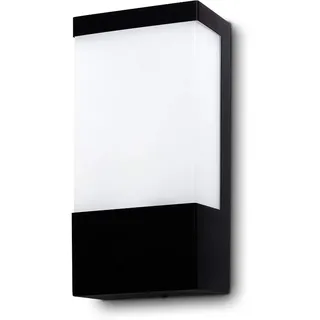 Kwazar Luminaire - Außenlampe Wand Außenwandleuchten Deckenlampe - Wandleuchte Deckenleuchte Aussen Fassadenleuchte - Strahler Außen max. 60W, E27, IP44 - Cosmo, Schwarz