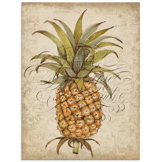 ARTland Glasbild Ananas II Größe: 60x80 cm