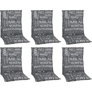 Beo Sitzauflage Niedriglehner Bellona 6er-Set grau