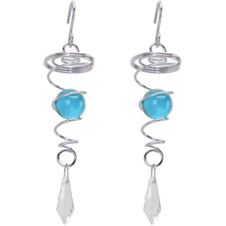 Windspiel,Windspiel für draußen,Gazing Ball Spiralschwanz Windspinner,Gazing Ball Spiralschwanz Windspinner Stabilisator,Edelstahl Windspiel,Spiral Windspiel,Rotierende Windspiele