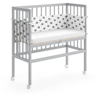 VitaliSpa Beistellbett Sophie Grau 94 x 42.5 cm 1 Seitenschiene, Model 32590 - Grau