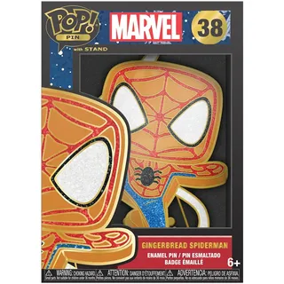 Loungefly POP! Large Enamel Pin MARVEL: GINGERBREAD - Spider-Man - SPIDERMAN Large Enamel Pin - Marvel Comics Emaille-Nadeln - Niedliche Brosche Zum Sammeln - Für Rucksäcke