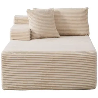 Oxeza Sofaelement 174/100/74.5 cm Beige Chenillestoff , Textil , Mode , Rechteckig , 100x74.5x174 cm , Wohnzimmer, Sofas & Couches, Sofas, Modulsofas