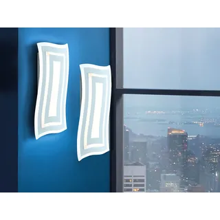 2Stk LED Wandleuchten innen flach dimmbar mit Schalter für indirekte Beleuchtung