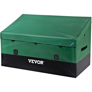 Vevor 1013L Aufbewahrungsbox für Außenbereich 147x86x108cm Auflagenbox aus wasserdichter PE-Plane Gartentruhe Kissenbox Aufbewahrungsbehälter Gartenbox Ideal für Pools Höfe Gärten,Garagen,Grün&Schwarz