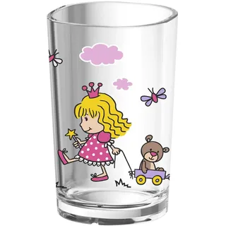 Emsa Kinder-Trinkglas 0,2 Liter, Motiv: Princess, Kunststoff, 1 Stück (1er Pack)