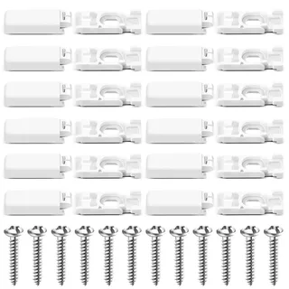 Blulu 12 Stück Spannschuhe für Verspannte Plissees Halterungen für Plissee Zubehör Plissee Ersatzteile Klemmträger für Stick & Fix Klebeträger und Front Klebeplatten, 11 x 29 mm