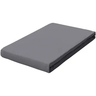 schlafgut Spannbettlaken Bio-Baumwolle-Elasthan 140 x 200 - 160 x 220 cm grau