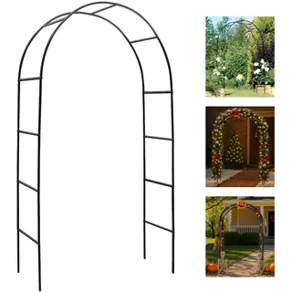 Pergola-Dorn aus Metall, für den Außenbereich, Blumen-Garten, Rankgitter aus robustem Stahl, für Kletterpflanzen, Hochzeitsdekoration, 2,8 m H x 1,2 m B, Dunkelgrün