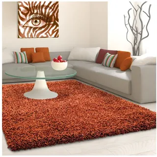 Ayyildiz Teppiche Hochflor-Teppich »Life Shaggy 1500« rechteckig 30 mm Höhe Langflor, uni, große Farbauswahl, robust, auch als Läufer und in rund, orange