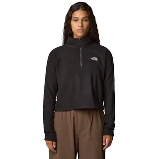 The North Face Damen 100 Glacier Cropped 1/4 Zip Pullover (Größe S, schwarz)