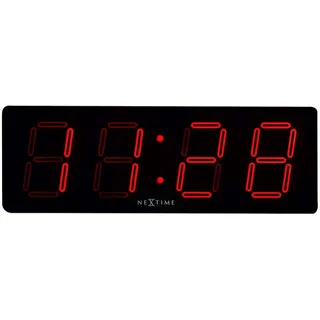 NeXtime NT3059 Big D Wanduhren, Metall und Kunststoff, Schwarz, 51.5 x 18 x 4.5 cm