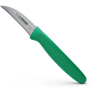 Giesser seit 1776 - Made in Germany - Tourniermesser grün, Klinge 6 cm, rutschfest, Schälmesser spülmaschinenfest, rostfrei