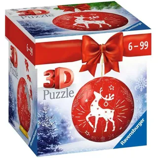 Ravensburger 3D Puzzle-Ball Weihnachtskugel Rentier 11495 54 Teile für Weihnachtsfans ab 6 Jahren
