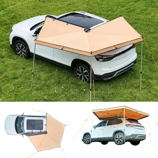 Vevor Markise Auto, 270°-Markise, 3,19x3,07x2,10 m, Sonnensegel, wasserdicht (UV50+), inklusive Tragetasche, freistehendes Offroad-Vordach, Sonnenunterkunft für SUV, Van, LKW & Camping