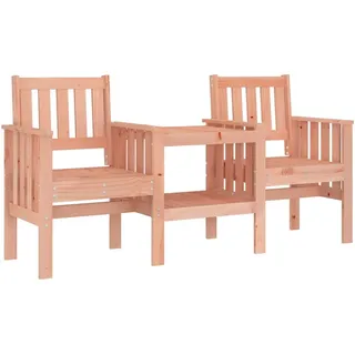 vidaXL Gartenbank mit Tisch 2-Sitzer Massivholz Douglasie - Braun