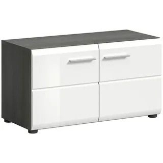 MID.YOU Garderobenbank 80 x 44 x 37 cm weiß / weiß