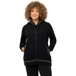 Ulla Popken, Damen, große Größen, Sweatjacke mit Kapuze, Reflektor und Einsatz