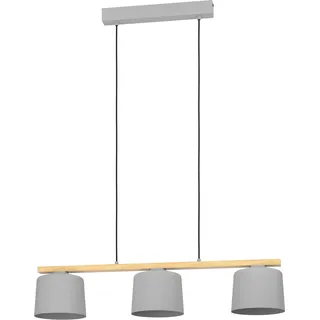 EGLO MARIEL 3-flg. 110 cm grau Holz und Stahl