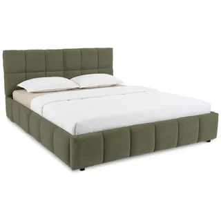 Idimex Polsterbett Emilia 140x200 cm grün , Grün , Textil , Mode , 140x200 cm , Schlafzimmer, Betten, Polsterbetten